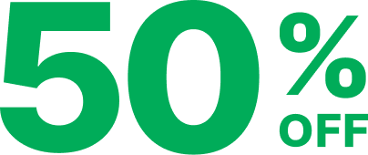 50 OFF 50% off
